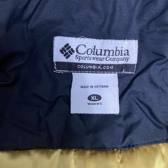 Columbia Ski Jacket Womens XL Black White Full Zip Gold Lined (READ) - Picture 2 of 16